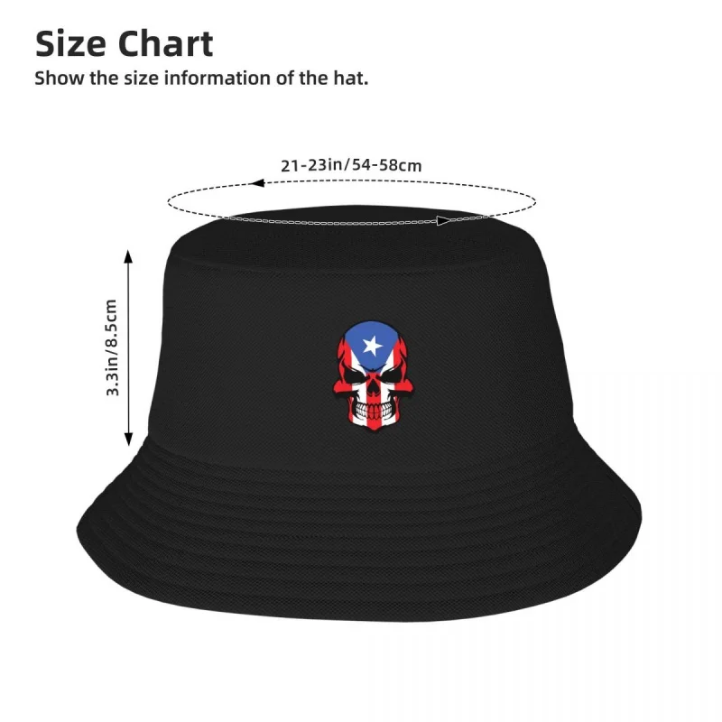 Череп с флагом Пуэрто-Рико, Крутая рыбацкая шляпа с черепом Пуэрто-Рико, мужские И женские кепки, рыбацкая шляпа, шляпа для девочек и мальчиков, . ' - ' . 5