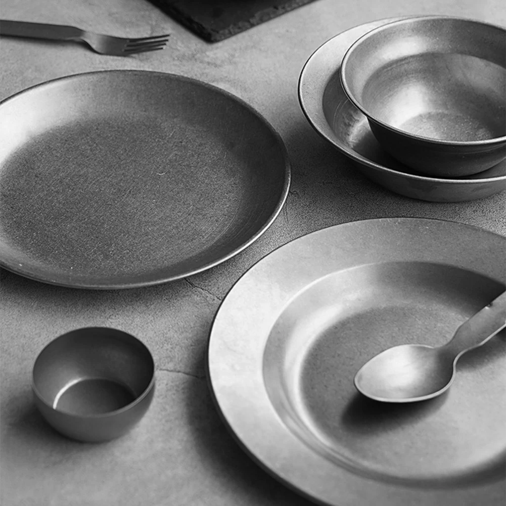 Винтажная посуда для кемпинга, посуда для походов, наборы столовых приборов для пикника Для кемпинга/пеших прогулок/альпинизма/рыбалки . ' - ' . 0