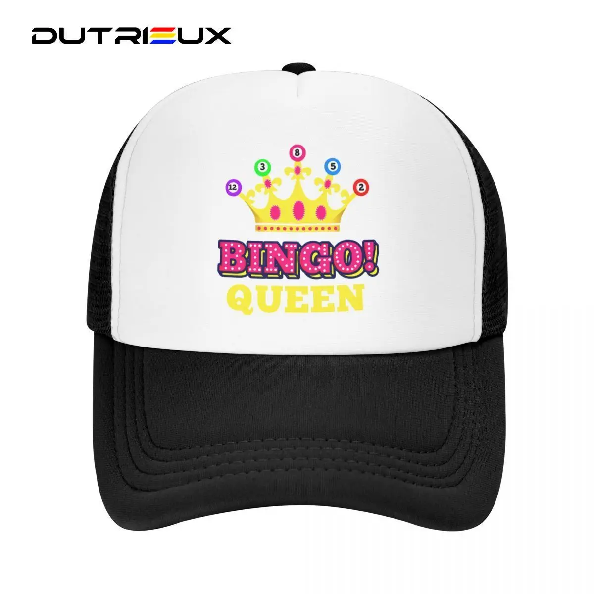 DUTRIEUX Fashion Bingo Queen, Шляпа Дальнобойщика для мужчин и женщин, Регулируемая Бейсболка Унисекс в стиле хип-хоп, Бейсболки Snapback . ' - ' . 0