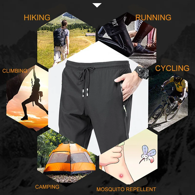 Мужские походные брюки Быстросохнущие С защитой от ультрафиолета Для кемпинга, рыбалки на открытом воздухе, бега, велосипедных брюк, скалолазания, охоты . ' - ' . 4
