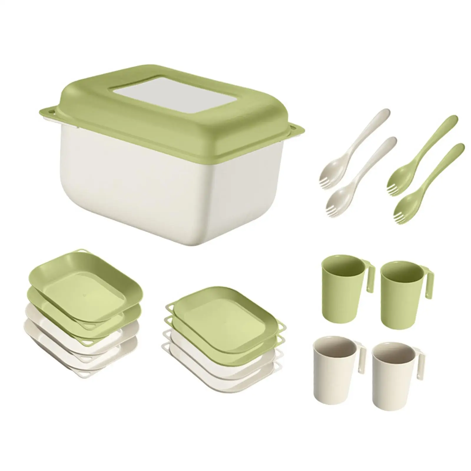 Коробка с наборами посуды из пшеничной соломы, уличный набор столовых приборов для вечеринки на кухне, пикника . ' - ' . 2