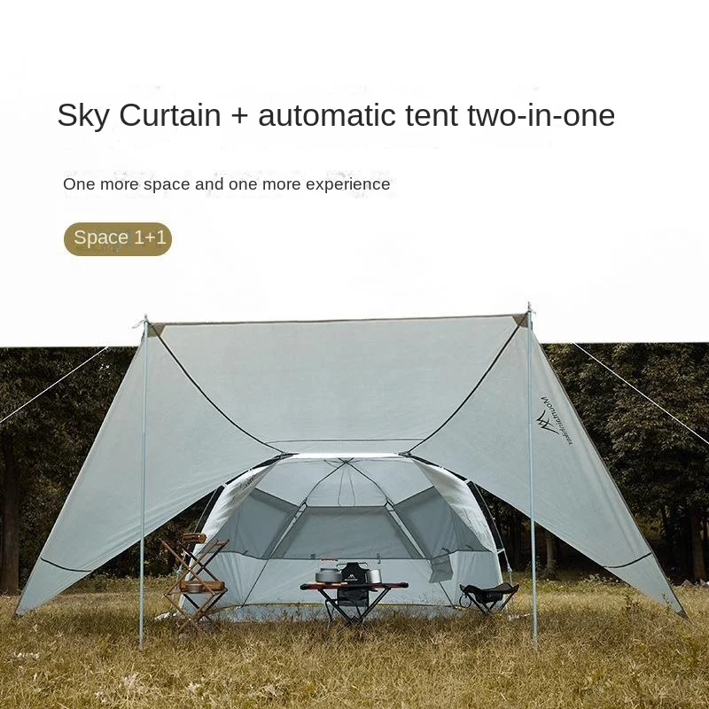Палатка с навесом для кемпинга 2-в-1, автоматическая быстрооткрывающаяся Пляжная палатка, палатки для кемпинга, палатки для кемпинга на открытом воздухе . ' - ' . 1