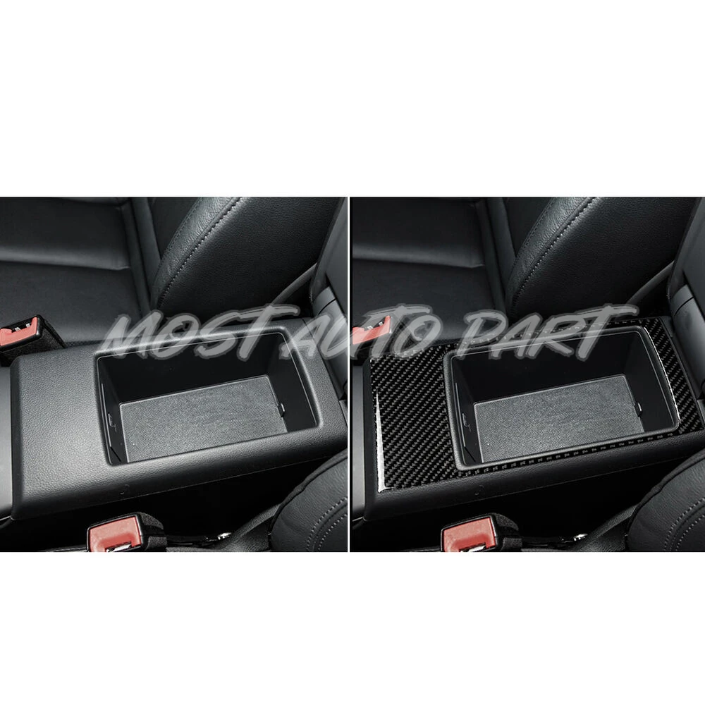 Внутренняя отделка центральной консоли из мягкого углеродного волокна, подлокотник, коробка для хранения, накладка рамы для Audi A3 8V 2014-2019, 1 шт. . ' - ' . 3