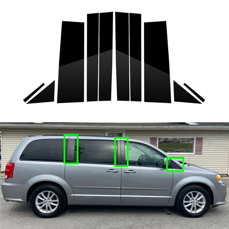 Наклейка на оконные стойки автомобиля, накладки на дверные накладки для Dodge Grand Caravan 2008-2020 Chrysler Town Country 2008-2016 . ' - ' . 4