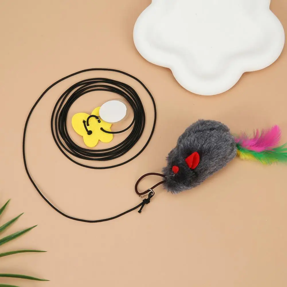 Игрушка для кошек с имитацией движения мыши, подвесная игрушка для кошек Высвобождает энергию с помощью очаровательной плюшевой мыши-цыпленка для игры, для высвобождения . ' - ' . 1