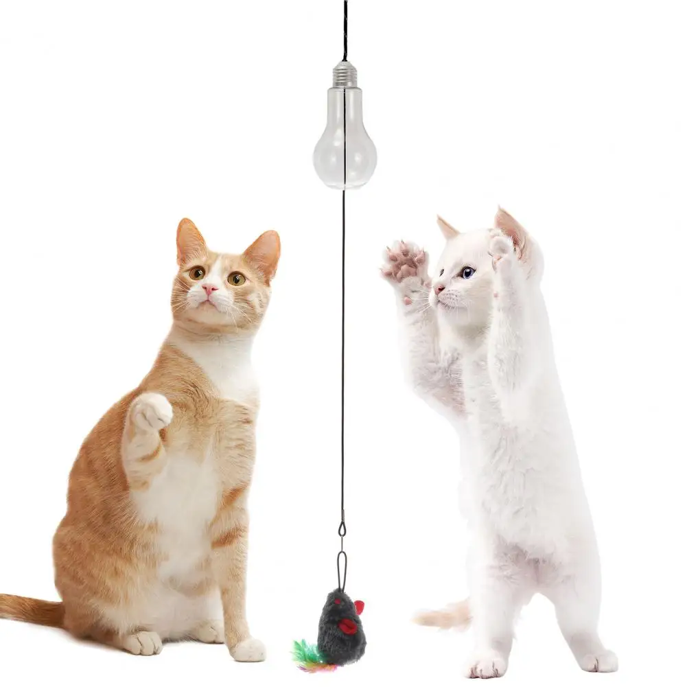 Игрушка для кошек с имитацией движения мыши, подвесная игрушка для кошек Высвобождает энергию с помощью очаровательной плюшевой мыши-цыпленка для игры, для высвобождения . ' - ' . 5