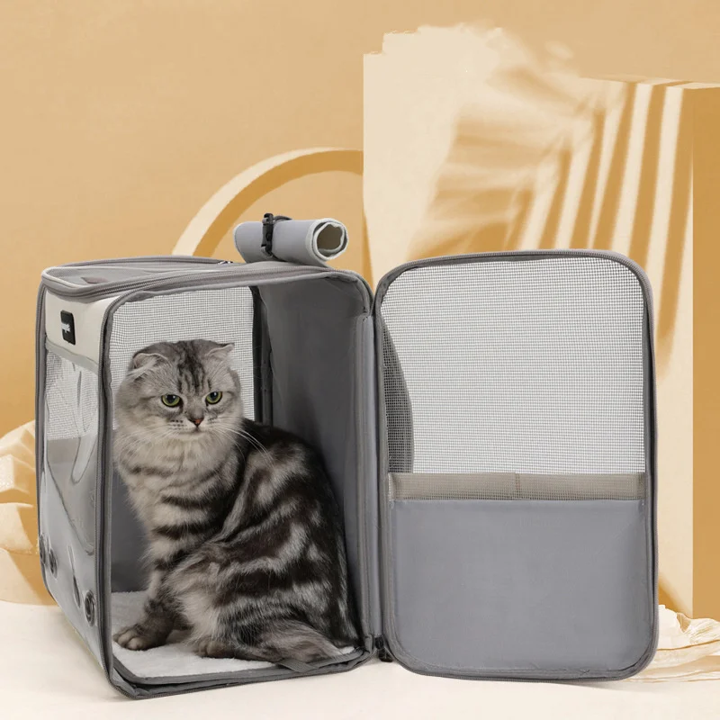 Рюкзак для домашних животных, Переносная переноска для кошек и маленьких собак, складной Большой рюкзак для кошек и собак, сумка для переноски вентилируемого дизайна . ' - ' . 3