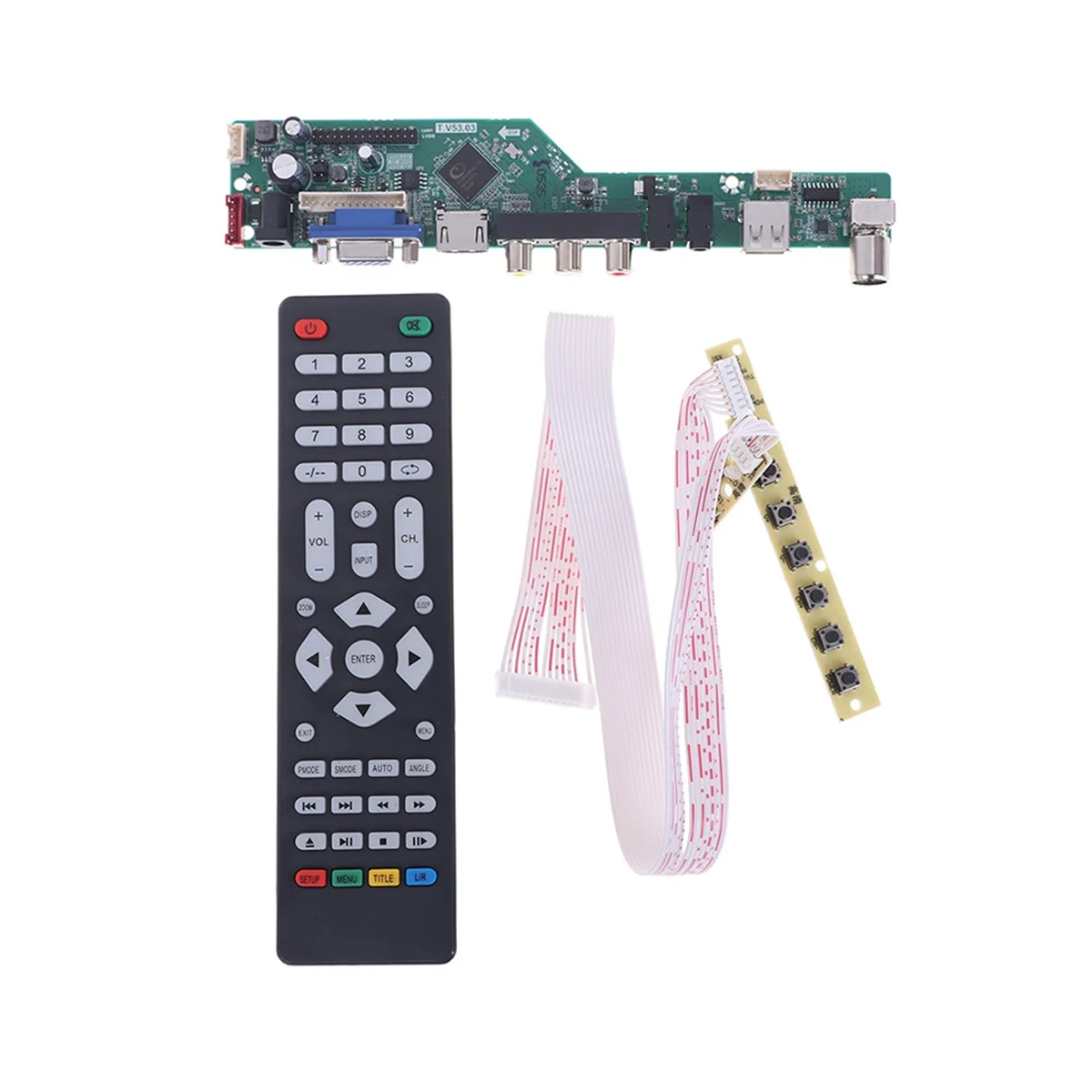 Высококачественная T.V53.03 Универсальная Плата Драйвера Контроллера ЖК-телевизора V53 Analog TV TV/AV/PC/HD/USB Media Материнская Плата A . ' - ' . 2