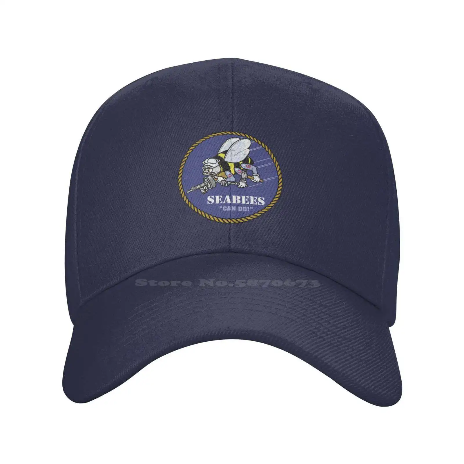 Графическая кепка с логотипом Seabees, высококачественная джинсовая кепка, вязаная шапка, бейсболка . ' - ' . 0