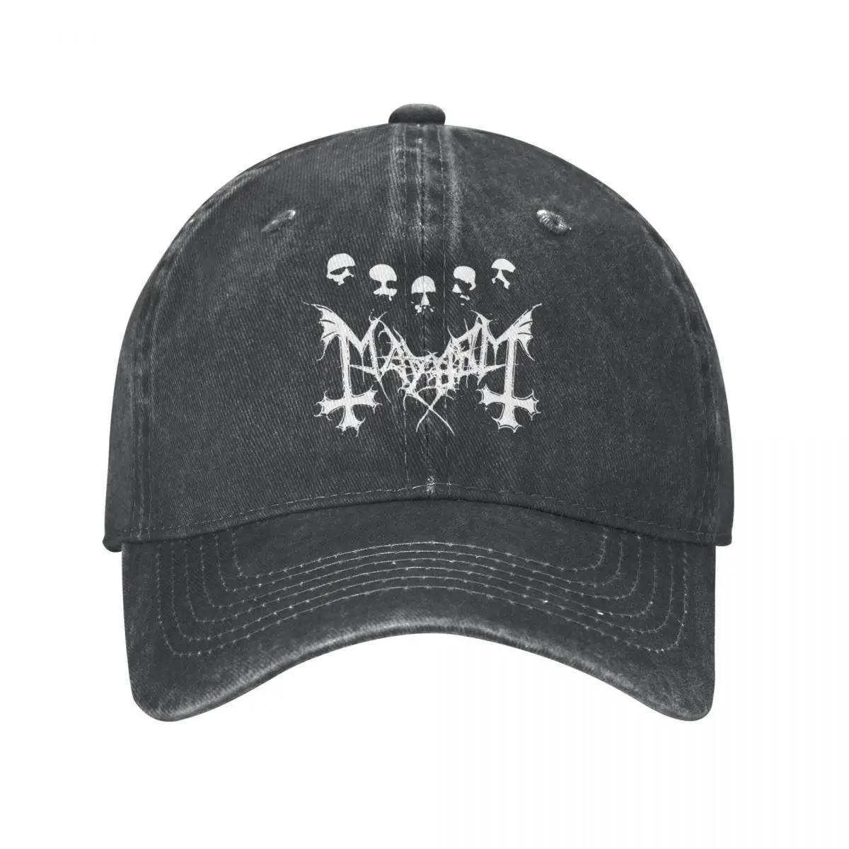 Бейсболка Mayhem Norway Band, Дэт-метал, потертые джинсовые кепки, кепка в стиле ретро, тренировки на открытом воздухе, Регулируемая посадка, бейсболка Snapback . ' - ' . 0