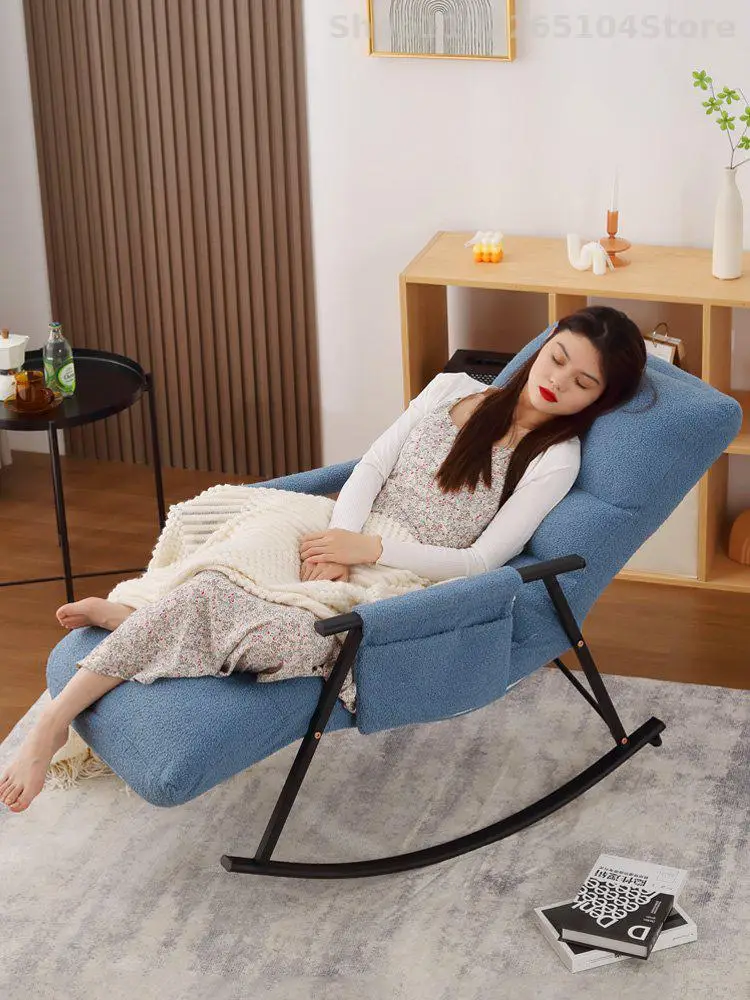 Наука И техника Тканевое кресло-качалка, кресло для взрослых, кресло для беременной женщины, балкон, домашний диван для отдыха, Ленивый человек может лежать . ' - ' . 4