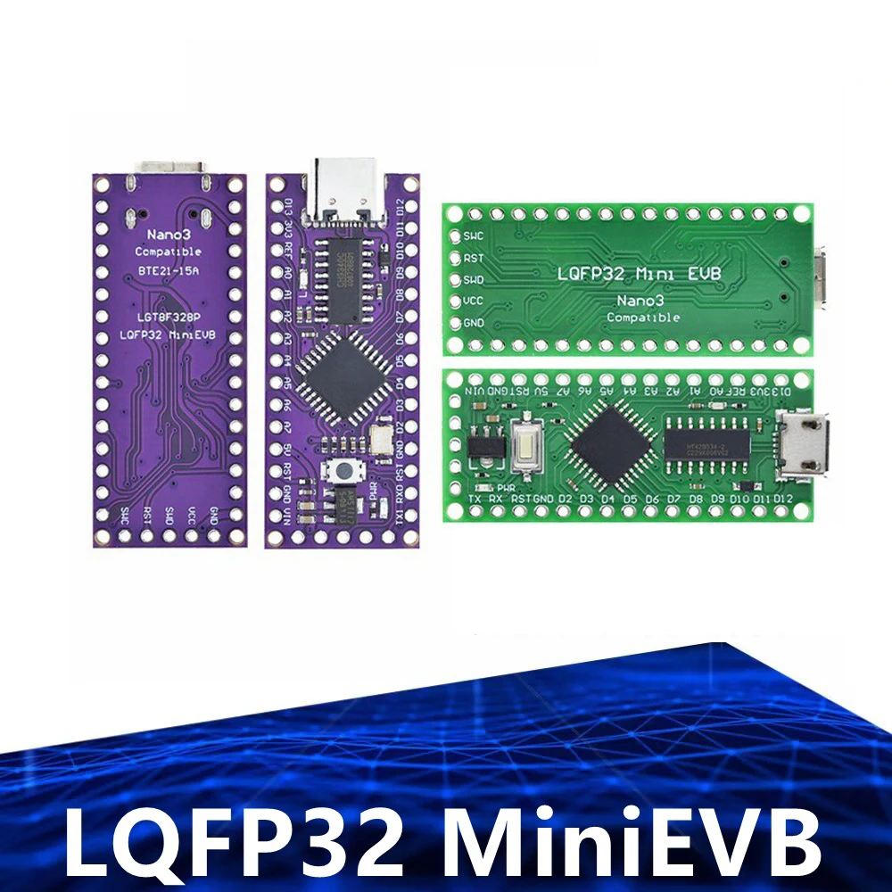 Оригинальный LGT8F328P-LQFP32 MiniEVB TYPE-C MICRO USB Mini ATMEGA328P Заменяет Arduino Nano V3.0 LGT8F328P HT42B534-1 SOP16 . ' - ' . 0