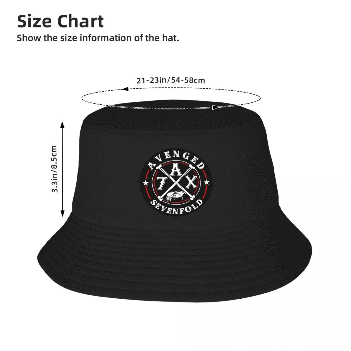 Винтажный Логотип A7X Панама для летнего Призвания Skeleton Death Metal Bob Hat Хип-Хоп Легкий Головной Убор для Кемпинга и Отдыха . ' - ' . 2