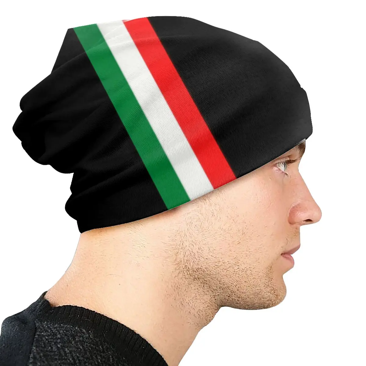 Унисекс Зимние Теплые Вязаные шапки-капоты Homme, Крутые минималистичные шапочки-бини с флагом Италии, уличные лыжные шапочки Итальянской гордости для мужчин . ' - ' . 3