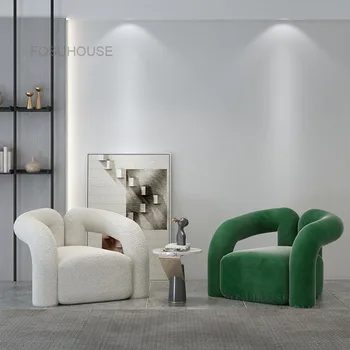 Роскошные дизайнерские кашемировые диваны для гостиной Домашний Односпальный диван-кресло Современная мебель для гостиной Диваны для отдыха B