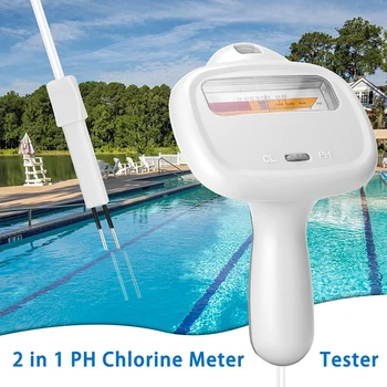 Тестер CL 2 в 1 Качество воды PH Хлор PC-104 Портативный измеритель уровня Аналитический PH Цифровые приборы Бассейн Спа