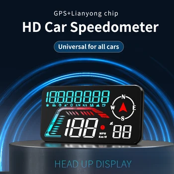 G12 HUD GPS, цифровой спидометр, проектор спидометра на лобовом стекле, система GPS, умный цифровой автомобильный бортовой компьютер, HUD для всех автомобилей