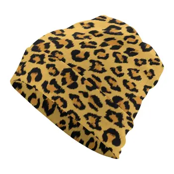 Классические леопардовые шапки-бини, вязаная шапка из искусственного меха с животным принтом, спортивные эластичные кепки Унисекс для взрослых, весенние графические уличные шляпы-капоты