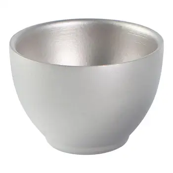 Портативная титановая чашка, походная чайная кружка, чашка для воды, посуда для напитков с двойными стенками, 50 мл