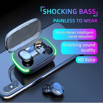 Наушники Y60 Bluetooth, беспроводные наушники Tws, стереогарнитура, наушники для басовой музыки, водонепроницаемый спортивный шум, HD микрофон для смартфона