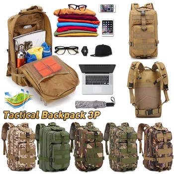 Военно-тактический рюкзак Оксфорд, Мужская дорожная сумка, Спортивные сумки на открытом воздухе, Альпинизм, Охота, Рыбалка, Пеший туризм, Армейский рюкзак 3P Pack