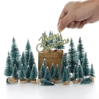 1 комплект мини-рождественских елок, Практичные Красочные Легкие аксессуары для бара, мини-Рождественская елка, Крошечная Рождественская елка