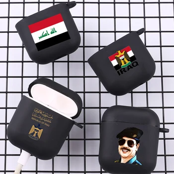 Флаг Ирака имени Саддама Хусейна С Крючком для Apple Airpods 2 1 Чехлы Для наушников Аксессуары Силиконовый Чехол Для Airpod Pro 3 Pro2 Чехол