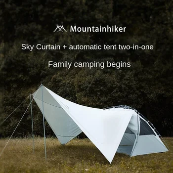 Палатка с навесом для кемпинга 2-в-1, автоматическая быстрооткрывающаяся Пляжная палатка, палатки для кемпинга, палатки для кемпинга на открытом воздухе