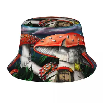 2023 Новая рыбацкая шляпа Унисекс Модная кепка Боб Волшебные грибы Хип-Хоп Gorros Панама Ветрозащитная уличная панама-ведро