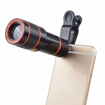 Объектив мобильного телефона с телескопом 12XHD, объектив камеры телефона с оптическим зумом, подходящий для фокусирующего объектива телескопа мобильного смартфона