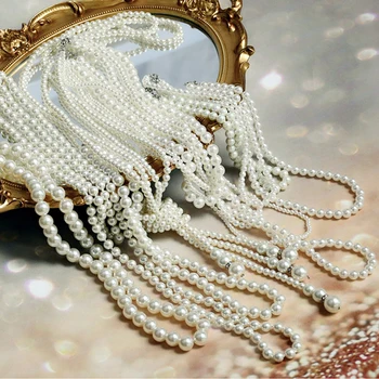 Ожерелье с имитацией жемчуга, многослойное, легко сочетающееся с подвесными украшениями