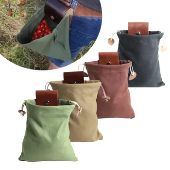 Походная сумка для сбора продуктов на открытом воздухе из искусственной кожи, сумка для сбора садовых фруктов, поясная сумка для инструментов, сумка для хранения, легко закрепляемая на ремнях