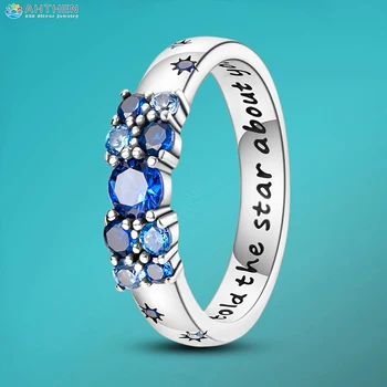Затем кольца из стерлингового серебра 925 пробы, кольцо с кодом звезды, женские кольца, кольцо для женщин, изготовление ювелирных изделий, кольца для девочек