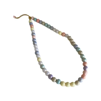 Элегантные разноцветные ожерелья с имитацией жемчуга из смолы, материал смолы