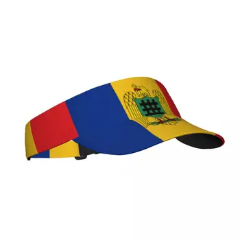 Спортивная Солнцезащитная кепка с Регулируемым Козырьком, защита от ультрафиолета, Пустой Верх, Солнцезащитная кепка для тенниса, гольфа, бега, Альтернативный Румынский Флаг