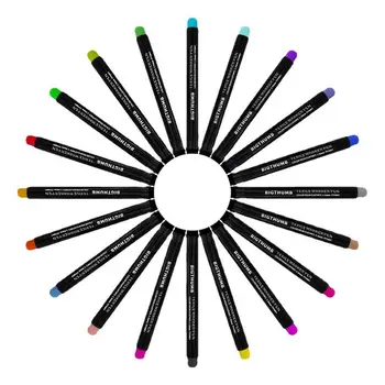 Тканевый фломастер 20 цветов, маркеры для граффити, принадлежности для рукоделия с тонким наконечником, быстросохнущая ручка для рисования каракулей на холсте, тканевая подушка