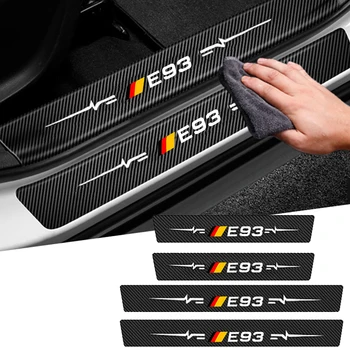 Автомобильные наклейки для BMW E93 Badge 3 серии с защитой от царапин, Защита порога, аксессуары для укладки из углеродного волокна