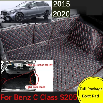 Изготовленный на заказ кожаный коврик в багажник автомобиля для Mercedes Benz C Class S205 2015 ~ 2020 5-местный ковер для грузового лайнера, детали интерьера, аксессуары, чехол