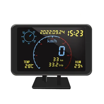 DC5-24V Автомобильный GPS Многофункциональный Спидометр HUD Головной дисплей Компас Высота Температура Влажность