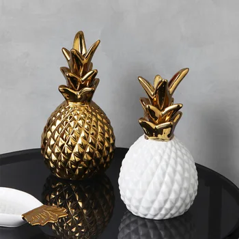 Легкие роскошные креативные керамические украшения в виде ананаса, современная простая скандинавская гостиная, ТВ-шкаф, настольные домашние мягкие украшения