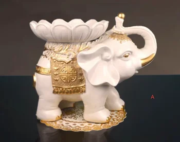 Креативный лоток для хранения слонов из смолы, мебель для дома, украшение для гостиной, поделки