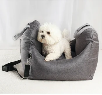 Моющееся мягкое автокресло-бустер для маленьких собак, автомобильные сиденья с карманами для хранения, переноска для путешествий, кровать