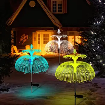 Наружные декоративные светильники Двухслойный дизайн, солнечный свет, привлекательные водонепроницаемые солнечные фонари, Медузы для сада, для улицы