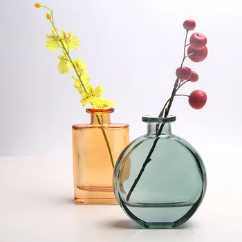 Увядшая скандинавская креативная мини-стеклянная ваза ручной работы, прозрачная столешница, цветочная композиция, маленькая ваза, гостиная