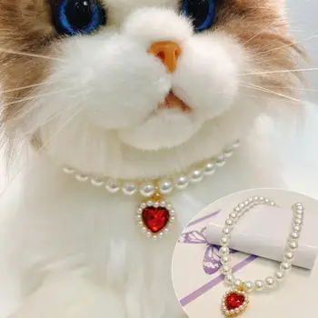 Стильное ожерелье с подвеской для домашних животных, Блестящее Удлиненное ожерелье с подвеской для кошек, маленьких собачек, щенков, Универсальное колье для домашних животных, зоотовары