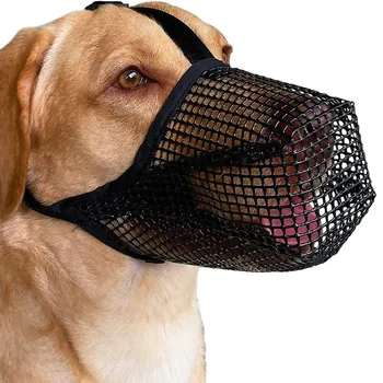 Намордники для домашних собак, Регулируемая Дышащая крышка для рта собаки, сетка для защиты от укусов лая, Намордник для собак, маска для собак