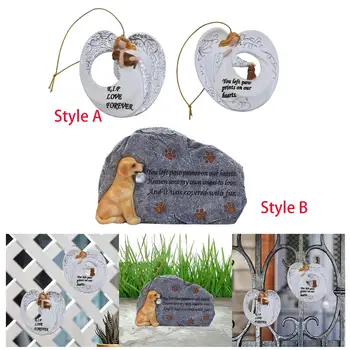 Мемориальный камень для собак, смола, подарок для домашних животных, Мемориальные подарки, Атмосферостойкий надгробный камень, Надгробная плита для собак, газон, сад, Открытый задний двор