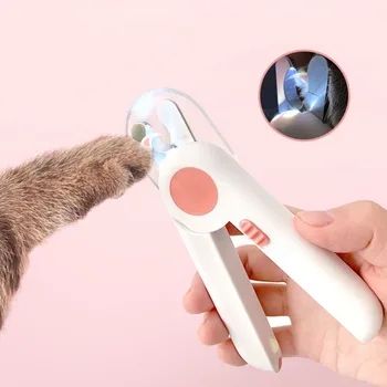 Профессиональная машинка для стрижки ногтей для домашних животных со светодиодной подсветкой, машинка для стрижки ногтей, ножницы для ухода за когтями для маленьких собак, ножницы для кошек