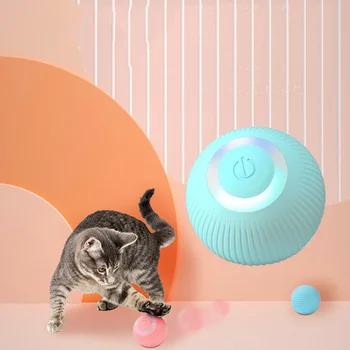 Умные игрушки для кошек С автоматическим катящимся мячом, электрические Игрушки для кошек, Интерактивные самодвижущиеся Игрушки для котенка для кошек, аксессуары для дрессировки домашних животных