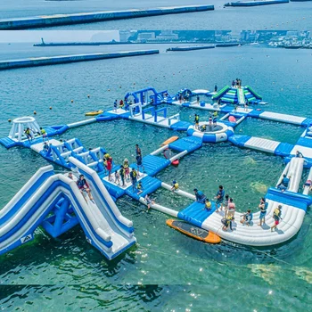 Оборудование для аквапарка на открытом воздухе гигантский коммерческий надувной аквапарк развлечений для взрослых